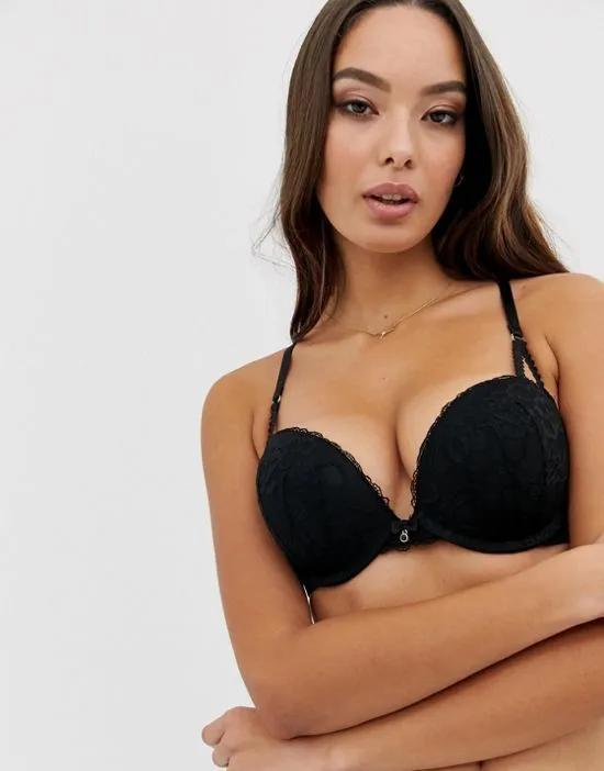 sexy lace extreme boost bra in black