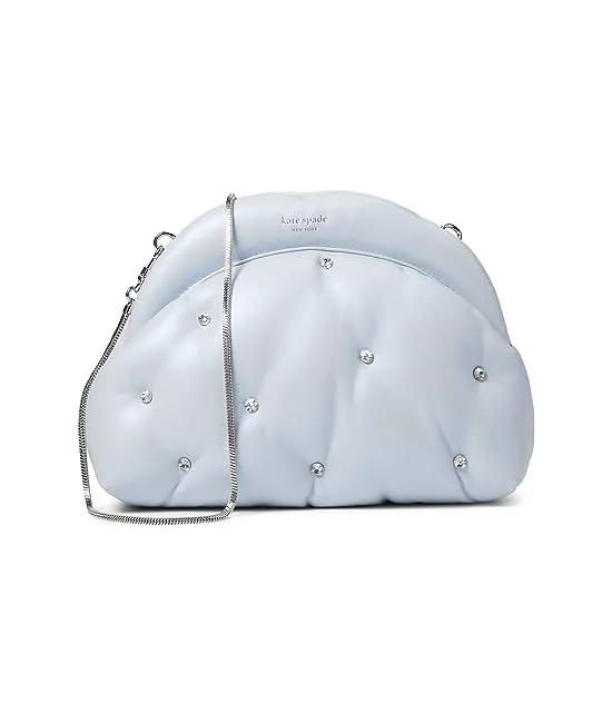 Shade Pearlized Smooth Quilted Leather Cloud Clutch