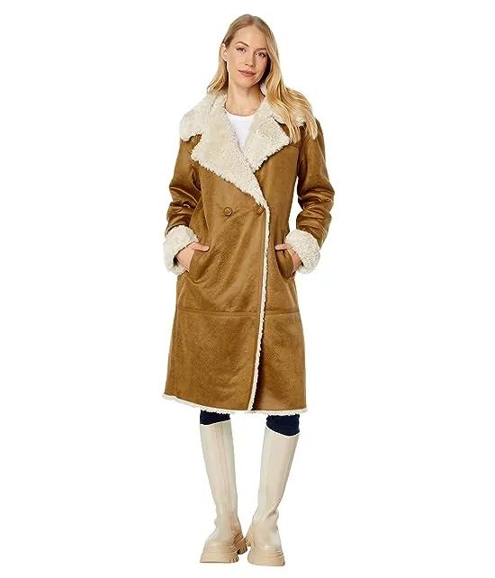 Shearling Bonded To Suede Coat