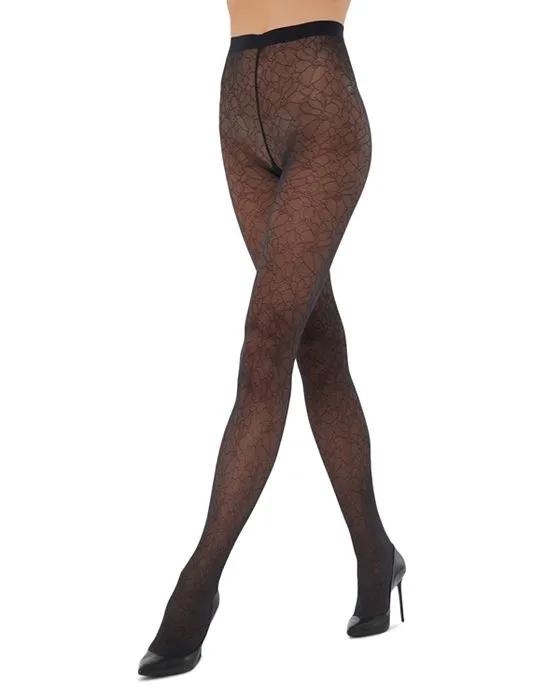 Sheer Floral Lace Tights