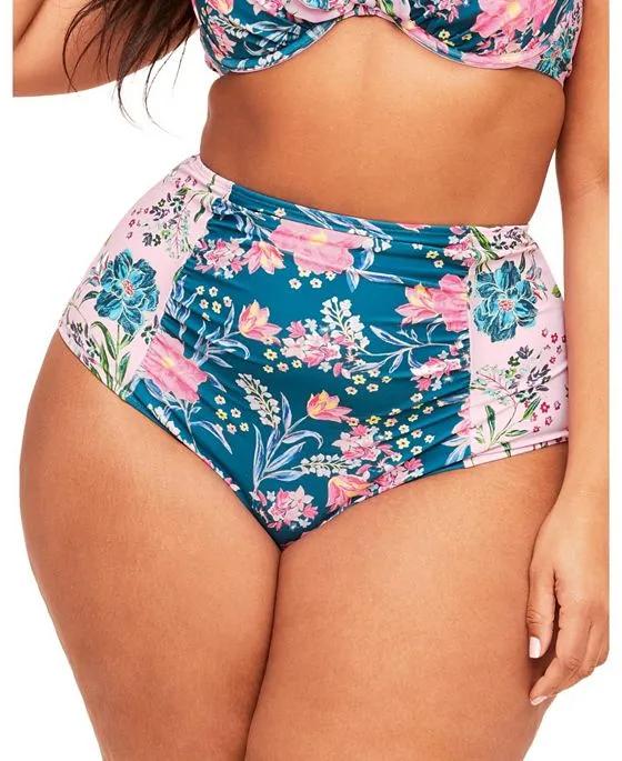 Shelby Women's Plus-Size Swimwear High-Waist Bikini Bottom