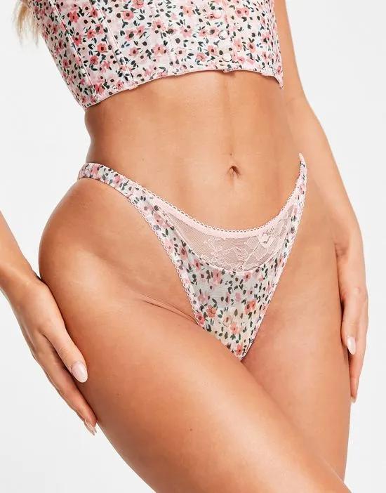Shelly tanga thong in floral