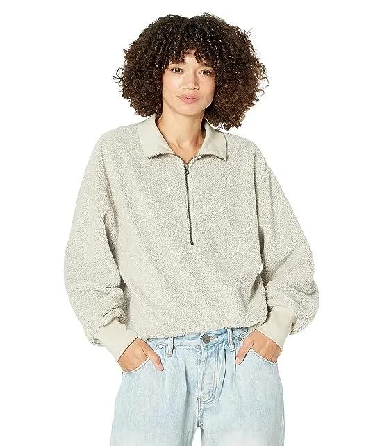 Sherpa Modern Zip Pullover Sweatshirt