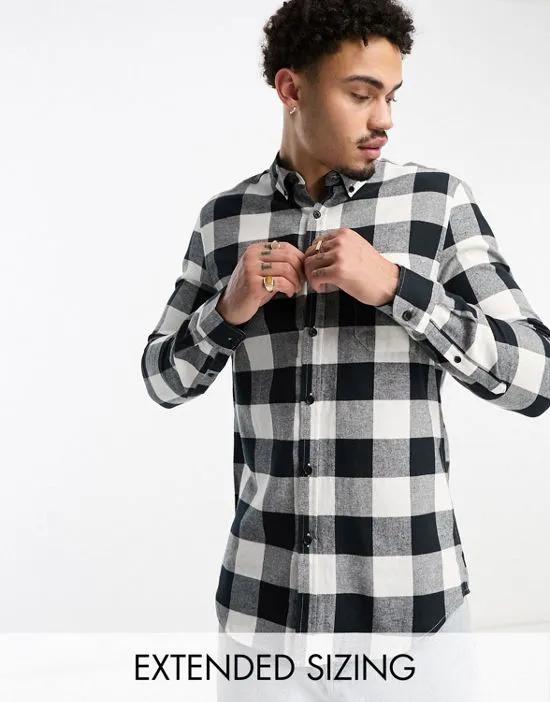 shirt in black and white buffalo check
