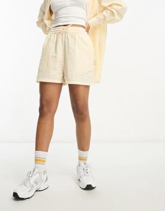 short in yellow seersucker stripe - part of a set