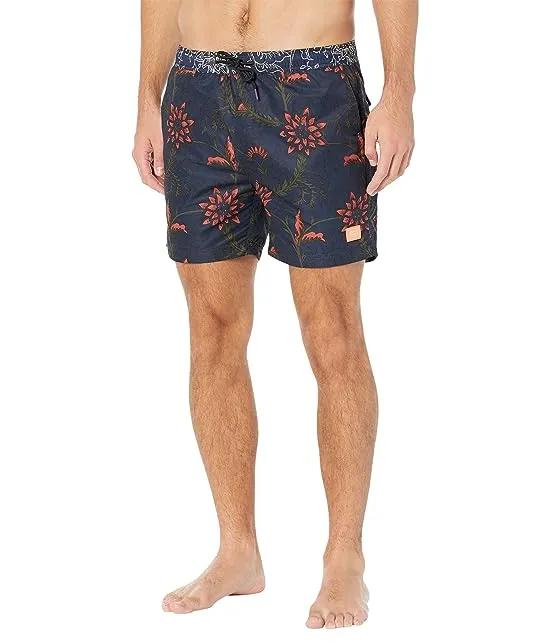 Short Length Printed Swim Shorts in Recycled Polyester