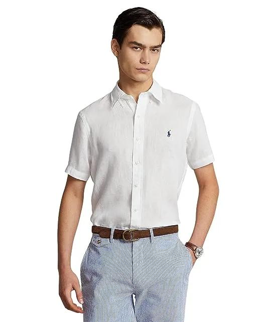 Short Sleeve Classic Fit Linen Shirt