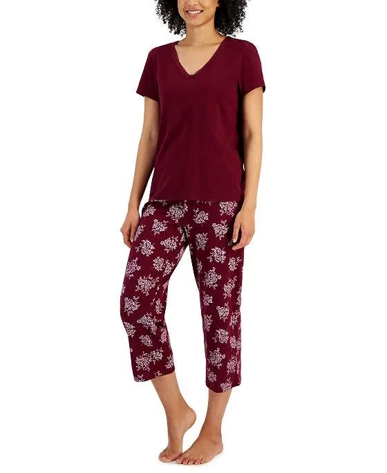 Short Sleeve Cotton Essentials Pajama Set, Created for Macy's