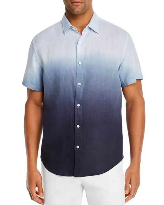 Short-Sleeve Dip-Dyed Linen Classic Fit Shirt - 100% Exclusive