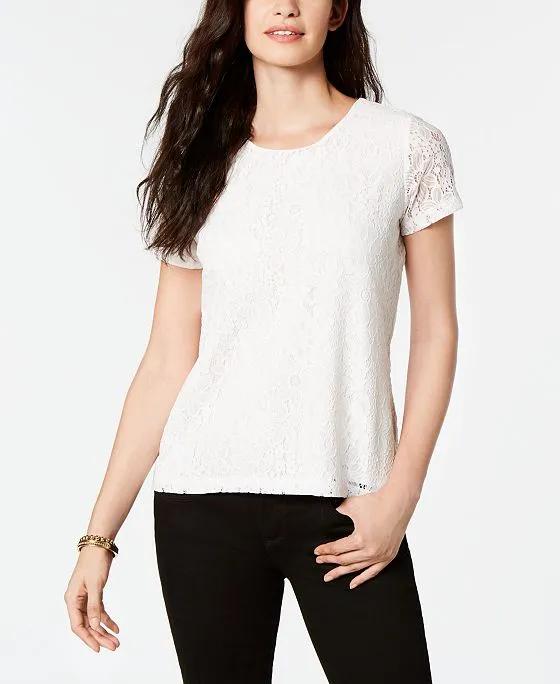Short-Sleeve Lace Top 
