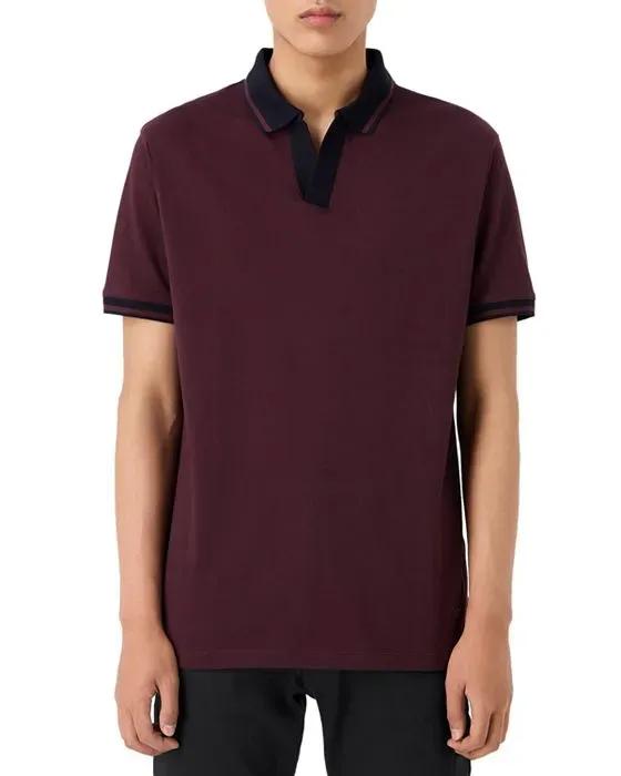 Short Sleeve Open Placket Polo Shirt