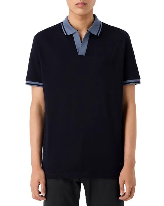 Short Sleeve Open Placket Polo Shirt