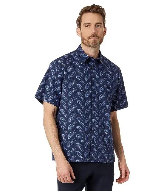 Short Sleeve Relaxed Fit Button-Down Shirt