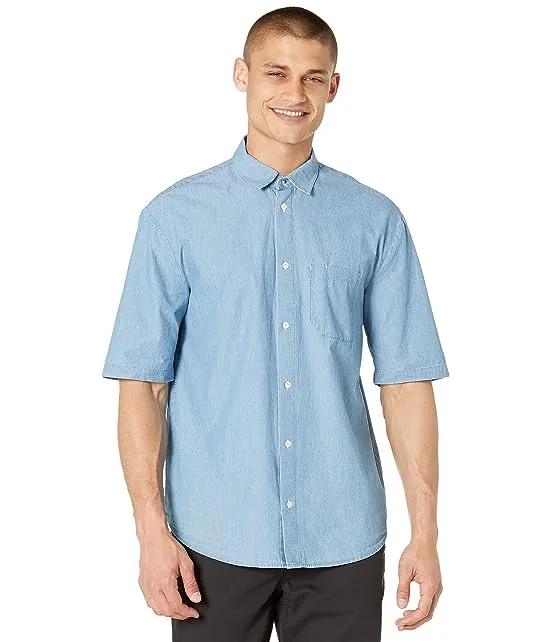Short Sleeve Shirt with Convertible Collar