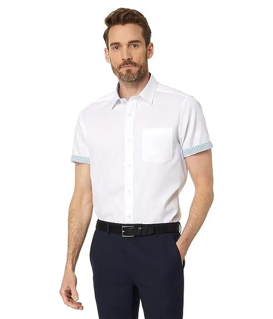 Short Sleeve Solid Textured Shirt