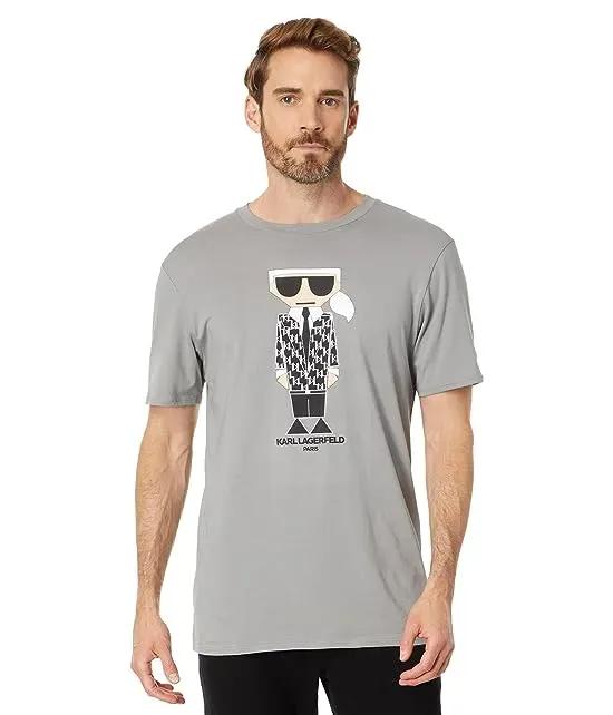 Short Sleeve T-Shirt with Kocktail Karl in Blazer