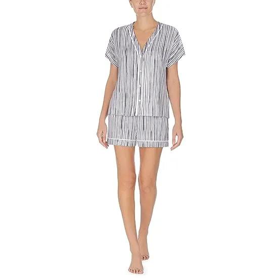 Short Sleeve Top and Boxer Pajama Set