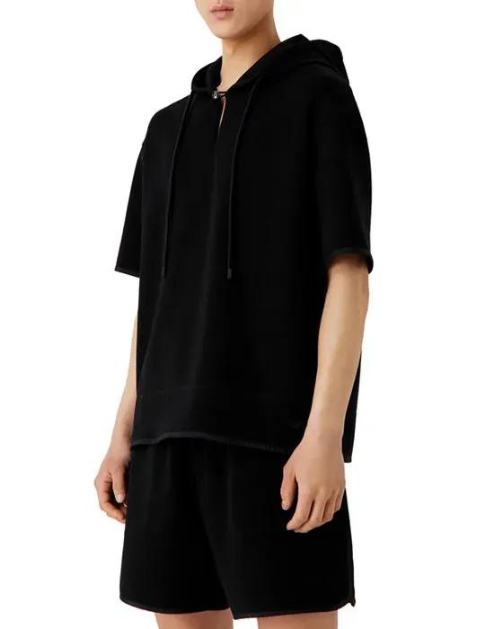 Short Sleeved Hoodie Sweatshirt