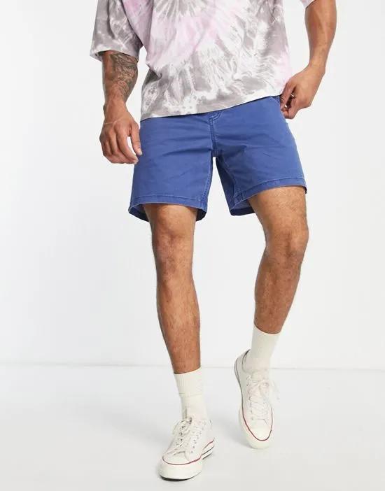 shorts with draw cord in washed navy