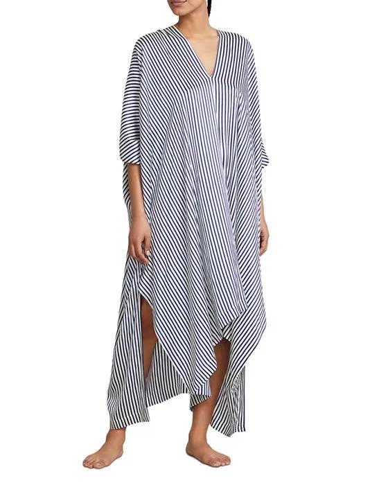 Silk Striped Asymmetric Kaftan