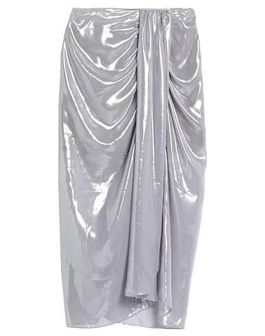Silver Chiffon Midi skirt