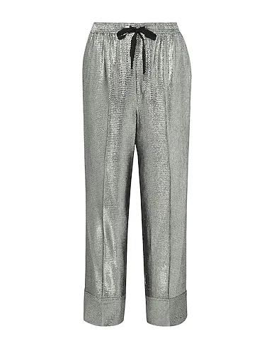 Silver Crêpe Casual pants
