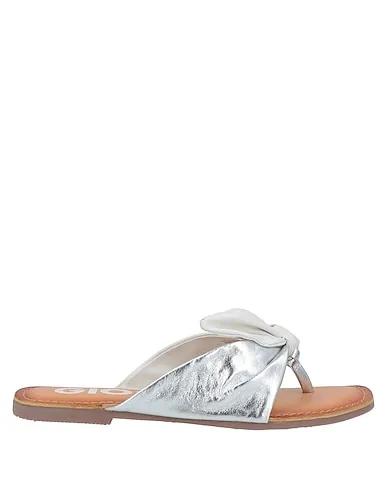 Silver Flip flops