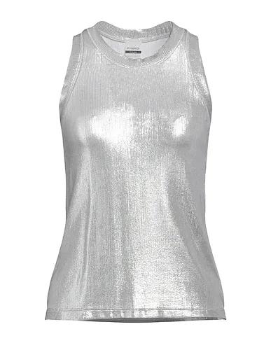 Silver Jersey Evening top