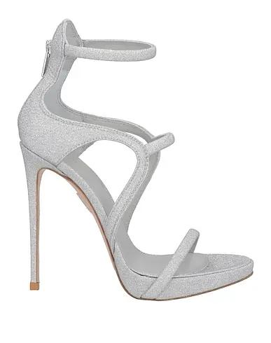 Silver Jersey Sandals