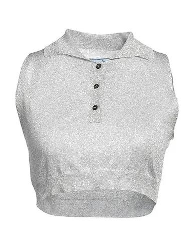 Silver Knitted Crop top