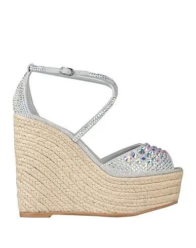 Silver Knitted Espadrilles