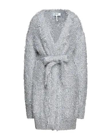 Silver Knitted Full-length jacket