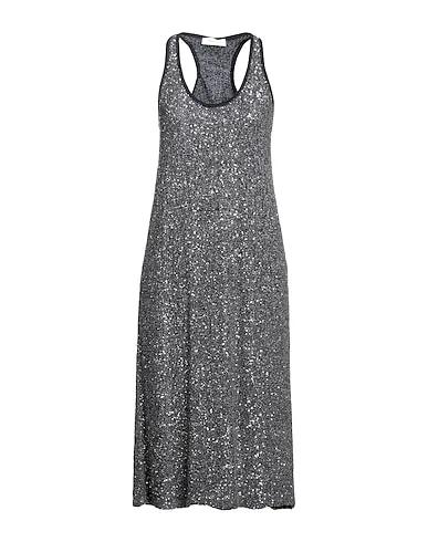 Silver Knitted Midi dress