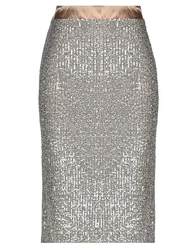 Silver Knitted Midi skirt
