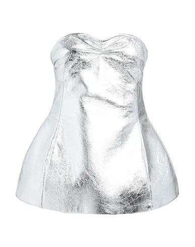 Silver Leather Bustier