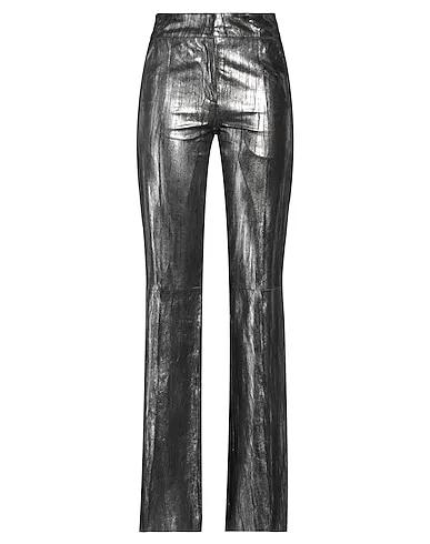 Silver Leather Casual pants