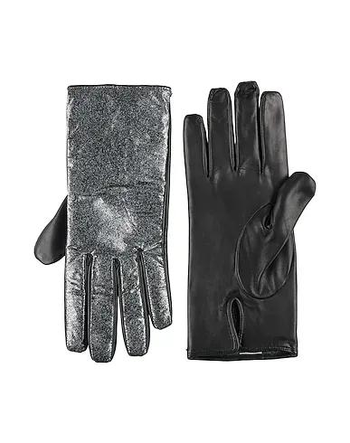 Silver Leather Gloves