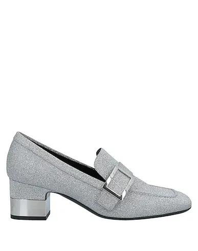 Silver Leather Loafers