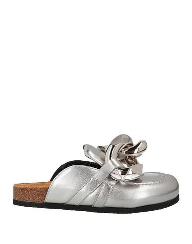 Silver Leather Mules and clogs
