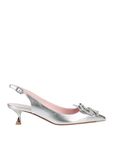 Silver Leather Pump