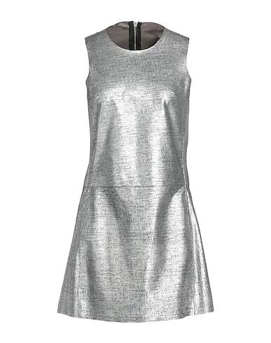 Silver Leather Short dress