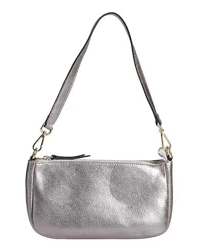 Silver Leather Shoulder bag