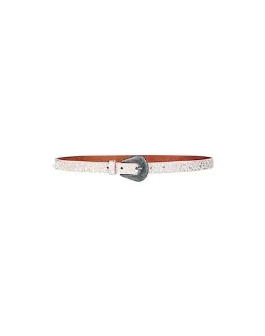 Silver Leather Thin belt