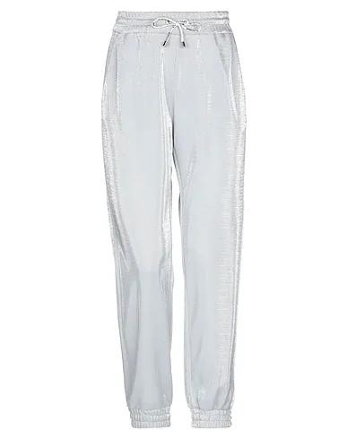 Silver Piqué Casual pants