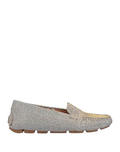 Silver Plain weave Loafers