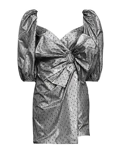 Silver Plain weave Short dress