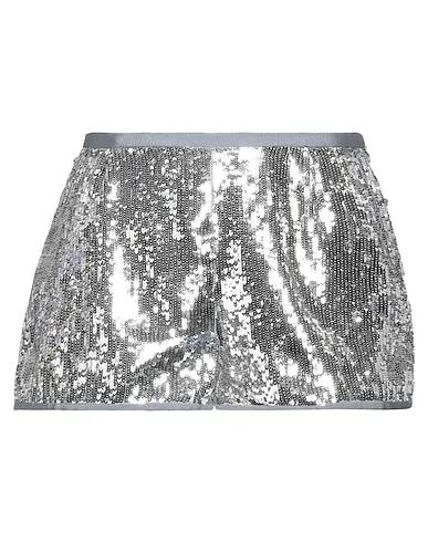Silver Plain weave Shorts & Bermuda