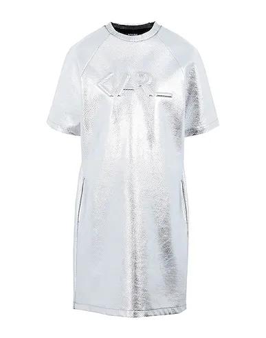 Silver Sweatshirt Short dress S/S COATED LOGO SWEAT DRESS

