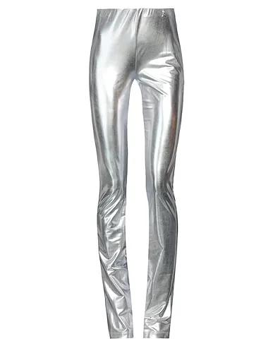 Silver Synthetic fabric Leggings