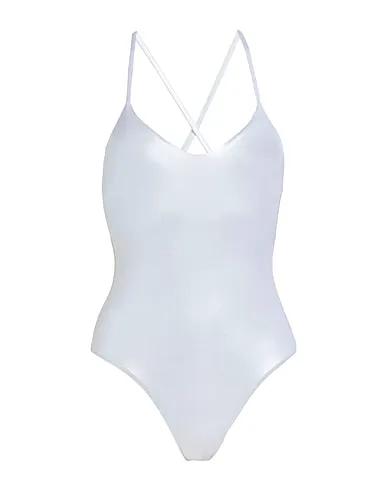 Silver Synthetic fabric One-piece swimsuits